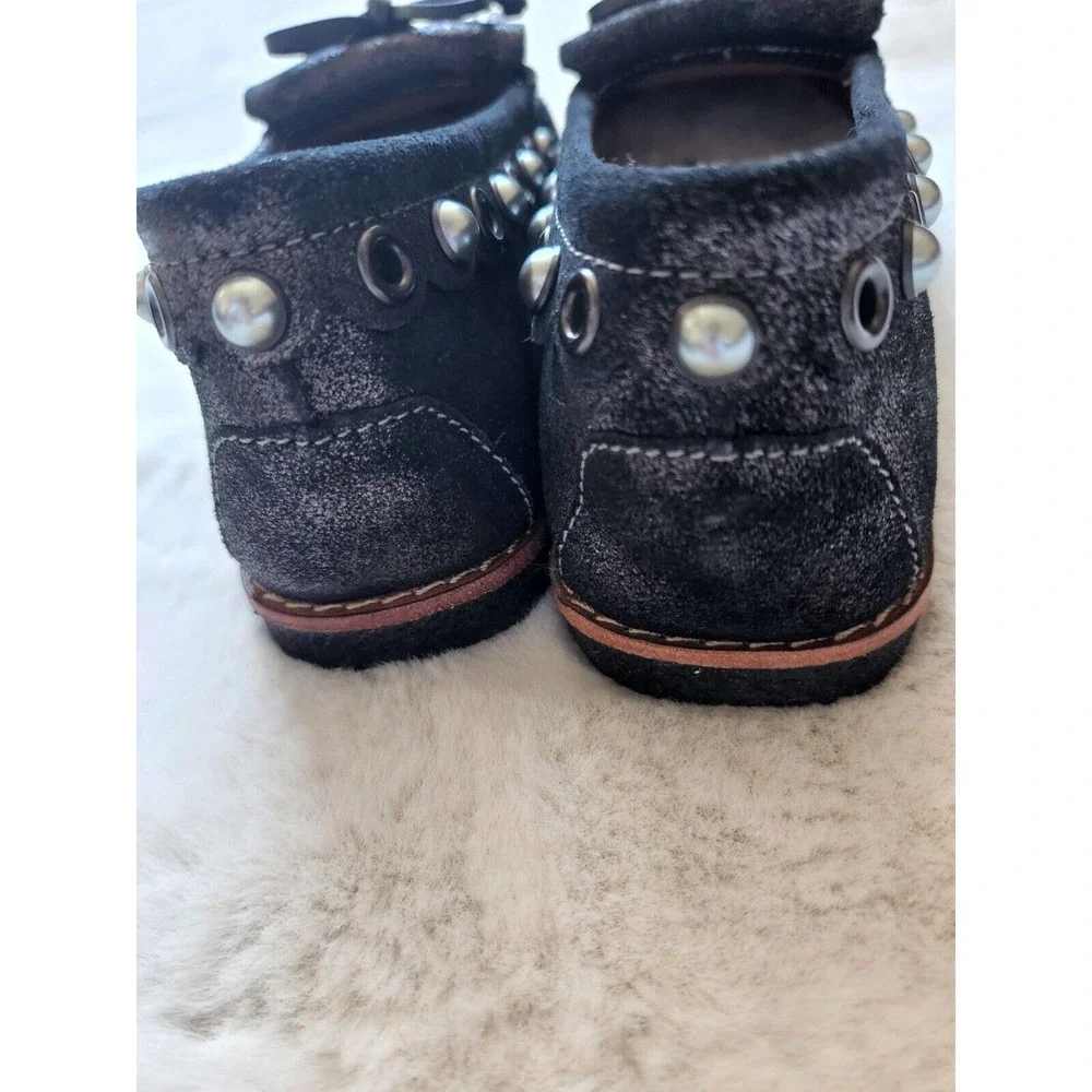 New Coach Roccasin Slip On Mocassin Flats Gold Metallic Black Size 5.5 - Picture 5 of 11